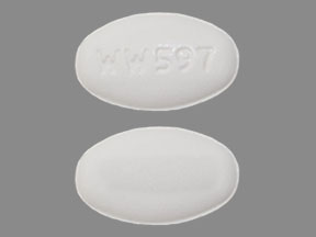 Pill WW597 White Elliptical/Oval is Abiraterone Acetate