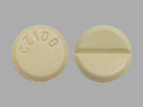 Pill CZ 100 Yellow Round is Clozapine