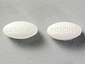 Pill LASIX® HOECHST White Oval is Lasix