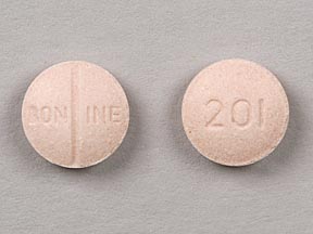 Pill BON INE 201 Pink Round is Bonine