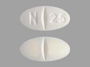 Pill N 25 White Oval is Metoprolol Succinate Extended-Release