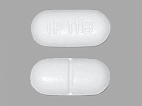 Pill IP 118 White Capsule-shape is Acetaminophen and Hydrocodone Bitartrate