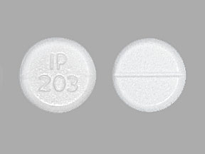 Pill IP 203 White Round is Acetaminophen and Oxycodone Hydrochloride