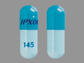 Pill IPX066 145 Blue Capsule/Oblong is Rytary