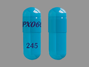 Pill IPX066 245 Blue Capsule-shape is Rytary