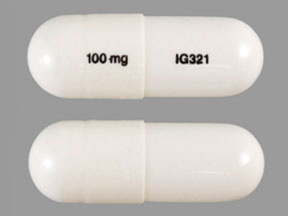 Pill 100 mg IG321 White Capsule/Oblong is Gabapentin