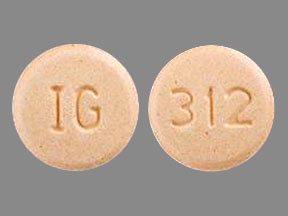Pill IG 312 Orange Round is Hydralazine Hydrochloride