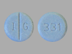 Pill I G 331 Blue Round is Warfarin Sodium