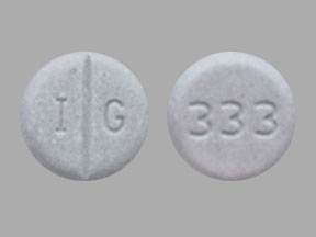 Pill I G 333 Blue Round is Warfarin Sodium