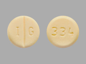 Pill I G 334 Yellow Round is Warfarin Sodium