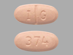 Pill I G 374 Pink Oval is Hydrochlorothiazide and Quinapril Hydrochloride