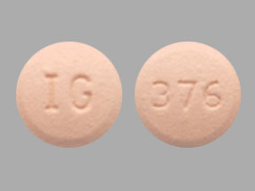 Pill IG 376 Pink Round is Hydrochlorothiazide and Quinapril Hydrochloride