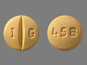 Pill I G 458 Yellow Round is Zolmitriptan