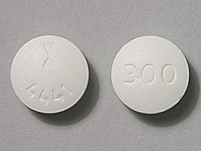 Pill Logo  4441 300 White Round is Gabapentin