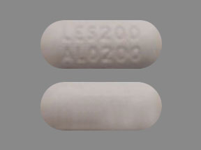 Pill LES200 ALO200 is Duzallo allopurinol 200 mg / lesinurad 200 mg