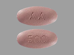 Pill AA 500 Purple Elliptical/Oval is Zytiga