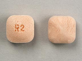 Pill R2 Peach Four-sided is Risperdal M-Tab