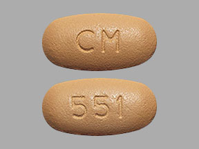 Pill CM 551 Beige Capsule/Oblong is Invokamet