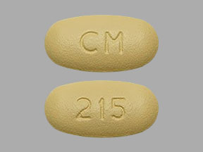 Pill CM 215 Yellow Capsule/Oblong is Invokamet