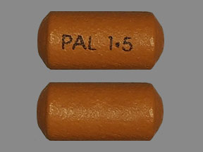 Pill PAL 1.5 Brown Elliptical/Oval is Invega