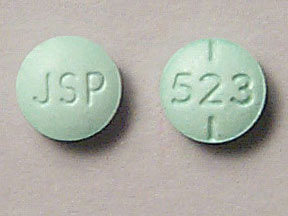 Pill JSP 523 Green Round is Unithroid