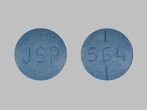 Pill JSP 564 Blue Round is Levothyroxine Sodium