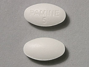 Pill PAMINE 5 White Elliptical/Oval is Pamine Forte