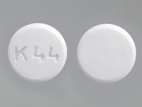 Pill K 44 White Round is Diethylpropion Hydrochloride