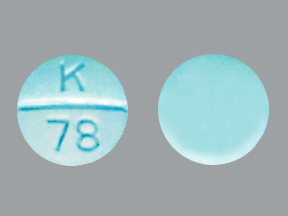 Pill K 78 Blue Round is Phendimetrazine Tartrate