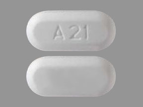 Pill A 21 White Capsule/Oblong is Acetaminophen and Oxycodone Hydrochloride