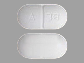 Pill A 38 White Capsule/Oblong is Acetaminophen and Hydrocodone Bitartrate