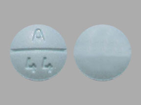 Pill A 44 Blue Round is Oxybutynin Chloride