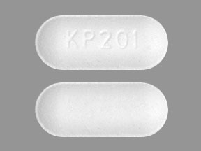 Pill KP201 White Capsule/Oblong is Acetaminophen and Benzhydrocodone Hydrochloride