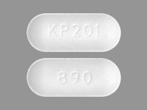 Pill KP201 890 White Capsule/Oblong is Acetaminophen and Benzhydrocodone Hydrochloride