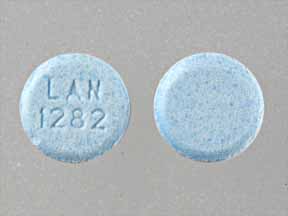 Pill LAN 1282 Blue Round is Dicyclomine Hydrochloride