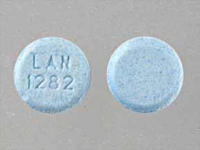 Pill LAN 1282 Blue Round is Dicyclomine Hydrochloride