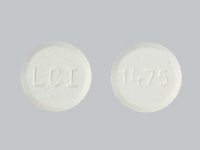 Pill LCI 1475 White Round is Diethylpropion Hydrochloride