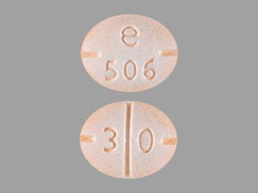 Amphetamine and dextroamphetamine 30 mg e 506 3 0