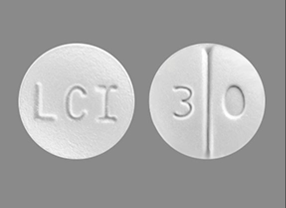 Pill LCI 3 0 White Round is Codeine Sulfate