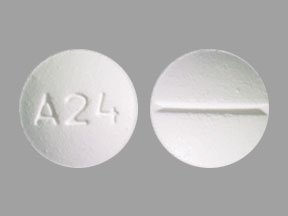 Pill A24 White Round is Amphetamine Sulfate