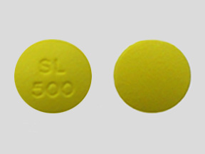 Pill SL 500 Yellow Round is Salsalate