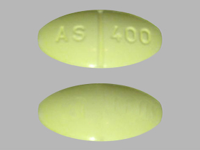 Pill AS 400 Yellow Oval is Amiodarone Hydrochloride