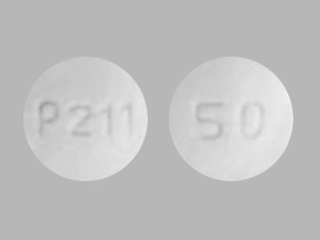 Pill P211 50 White Round is Acarbose