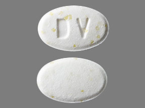 Pill DV White Elliptical/Oval is Doxycycline Hyclate Delayed-Release
