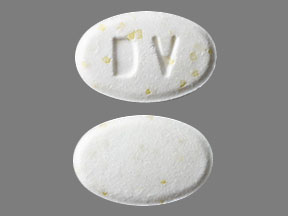 Pill DV White Oval is Doxycycline Hyclate Delayed-Release