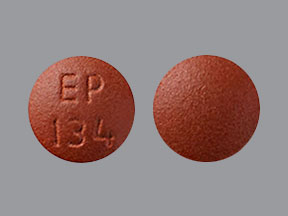 Pill EP 134 Brown Round is Imipramine Hydrochloride