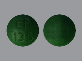 Pill EP 135 Green Round is Imipramine Hydrochloride