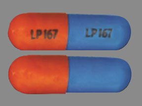 Pill LP 167 LP 167 Blue & Orange Capsule-shape is Clomipramine Hydrochloride