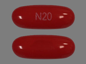 Pill N20 Red Capsule/Oblong is Nifedipine