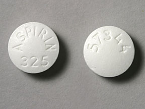Pill ASPIRIN 325 57344 White Round is Norwich Aspirin